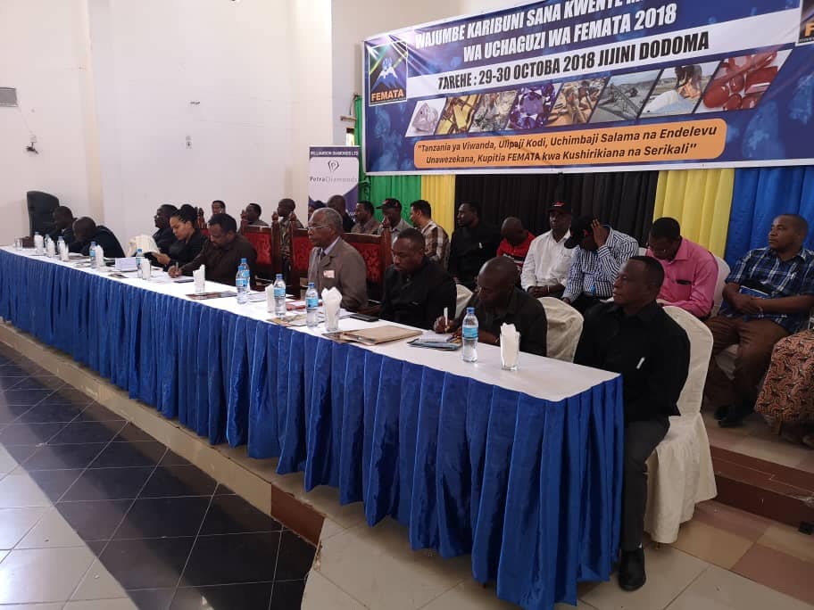 The Federation of Miners Association of Tanzania (FEMATA) meeting in 2018. Source: FEMATA 